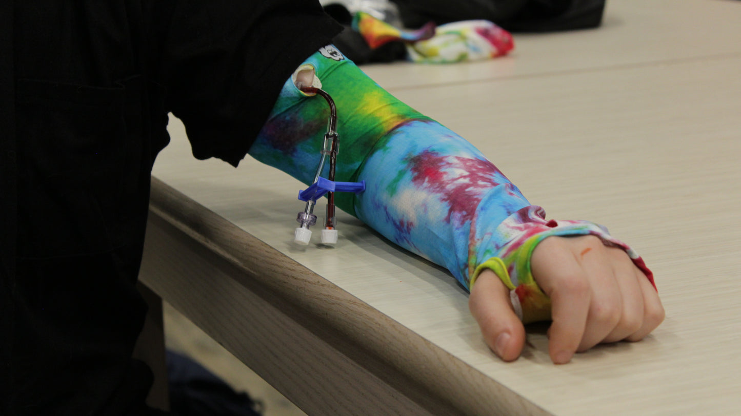 Tie-Dye IV Cover (2 Pack): Stylish Chemo-Friendly Medical Device Cover