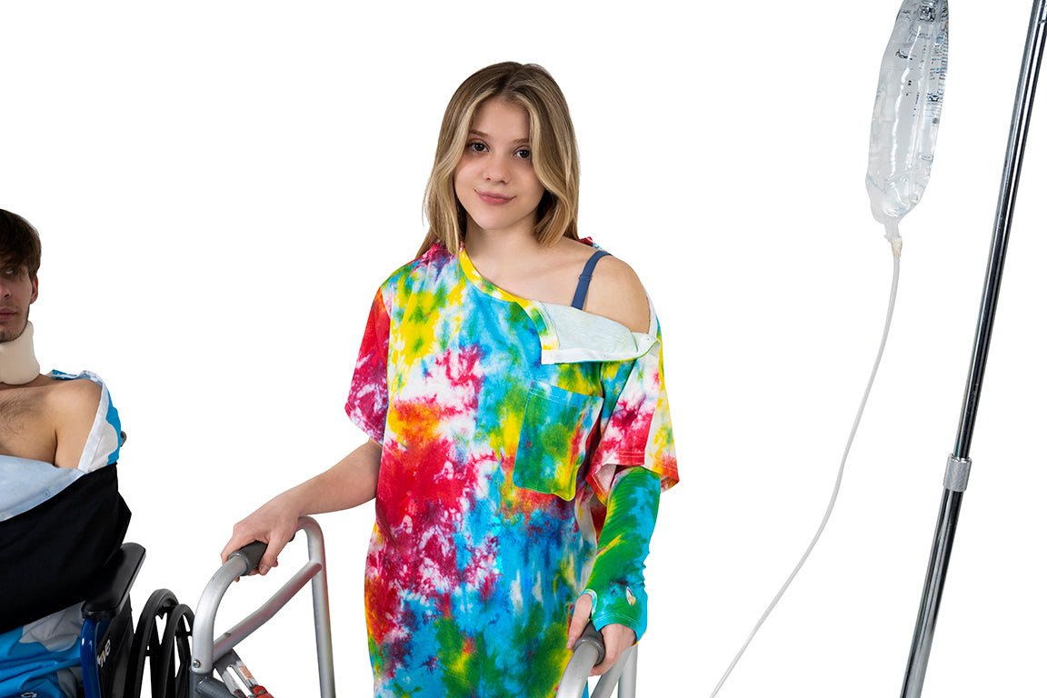 Adaptive Tie-Dye T-Shirt – Easy Access for Post-Surgery, Chemotherapy & Hospice Care
