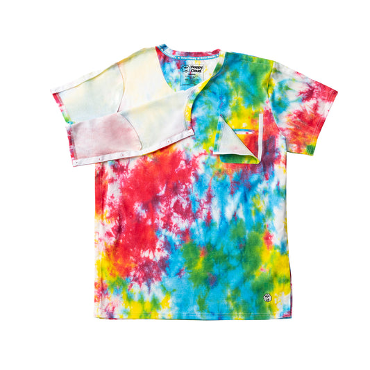 Adaptive Tie-Dye T-Shirt: Ideal for Post-Surgery, Chemotherapy & Hospice Care