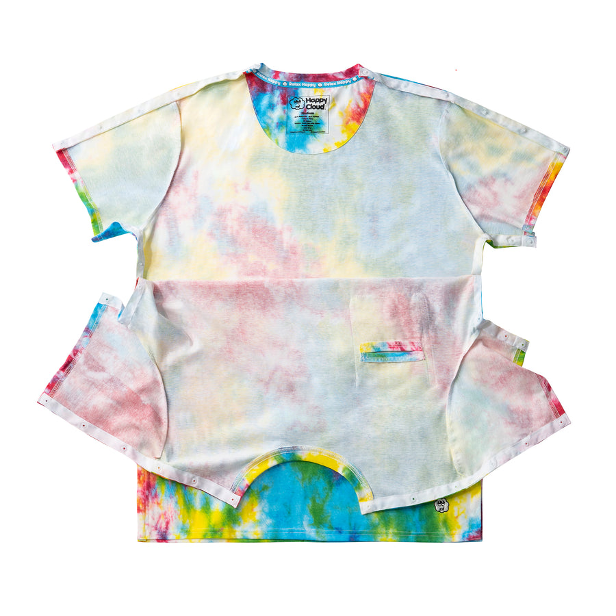 Adaptive Tie-Dye T-Shirt for Easy Dressing - Happy Cloud