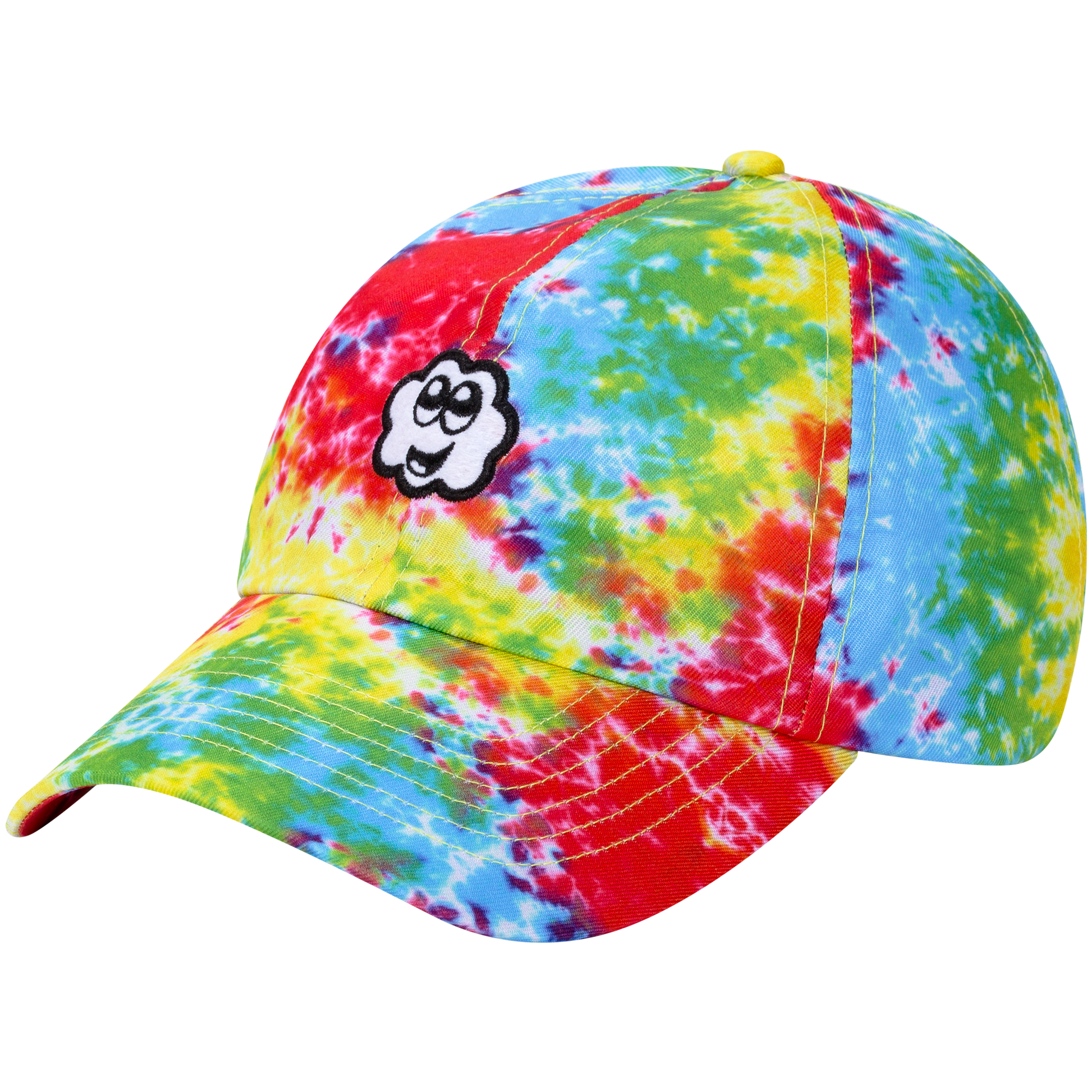 Tie-Dye Cloud Logo Dads Hat - Festival-Ready Fashion