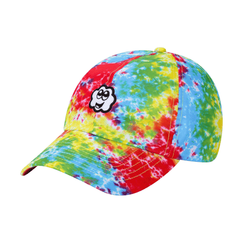 Tie-Dye Cloud Logo Dads Hat - Festival-Ready Fashion
